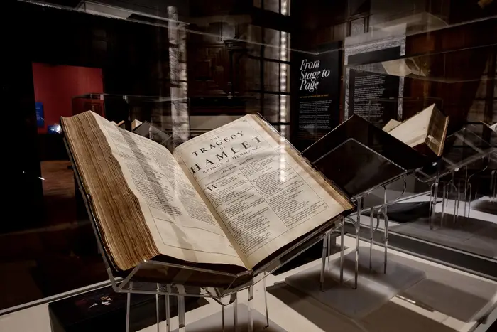 The folios on display.