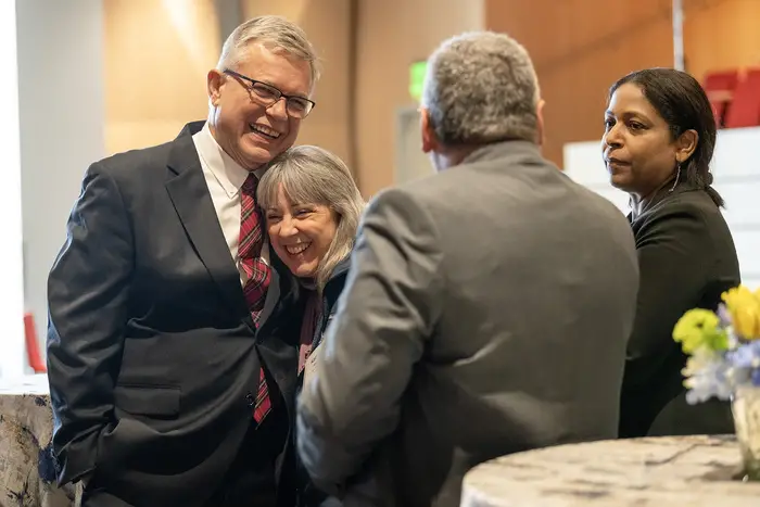 Mike Steidel and guests at the celebration.