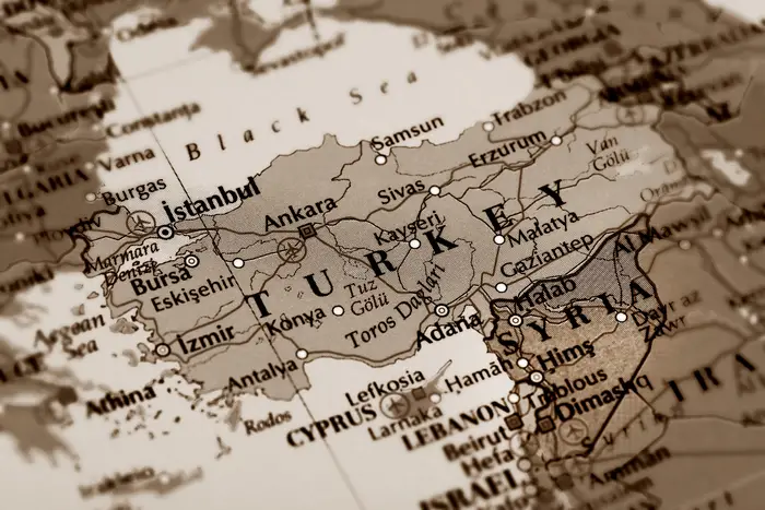 A map of Turkey