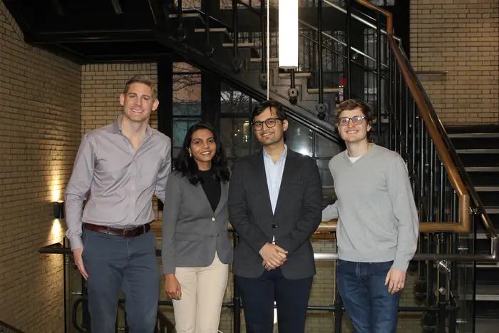 GovScan Team Members, left to right: Tyler Faris, Eashwari Samant, Aakash Dolas, and Davis Craig.