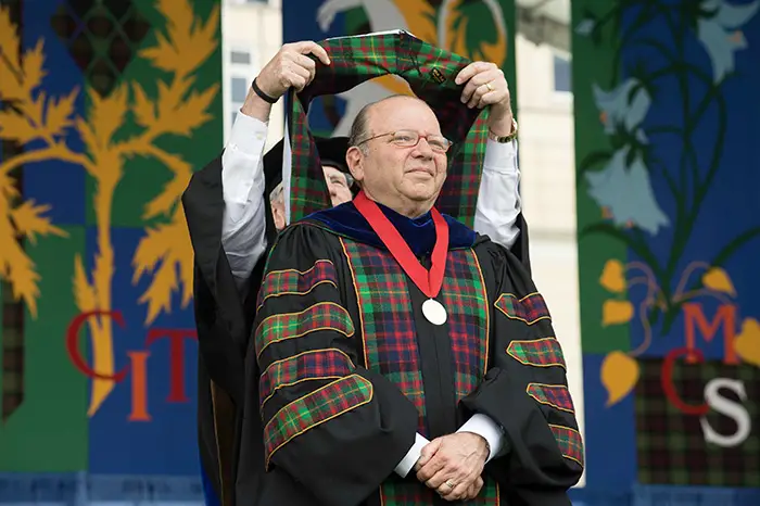 Cohon receives his honorary doctoral degree. 