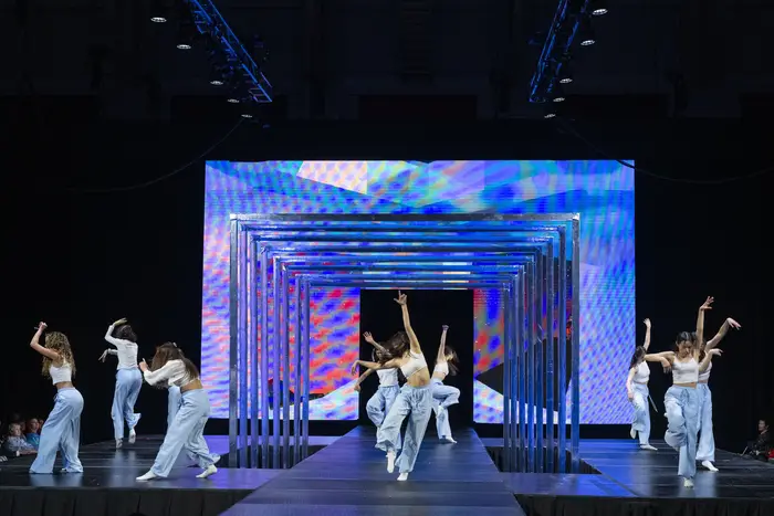 Lunar Gala dancers on stage.