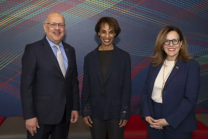 Farnam Jahanian, Cecilia Elena Rouse and Joan Gabel