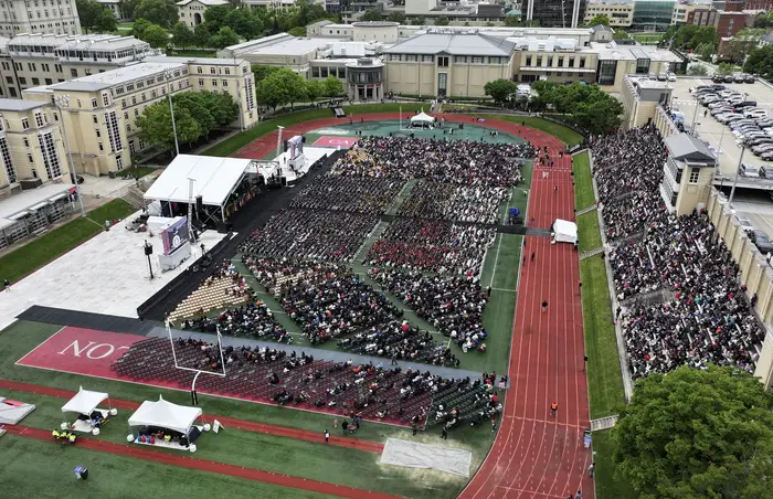 CMU Commencement 2024 aerial photo.