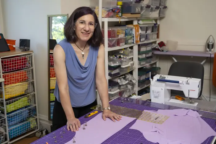 Lorrie Cranor in her sewing room