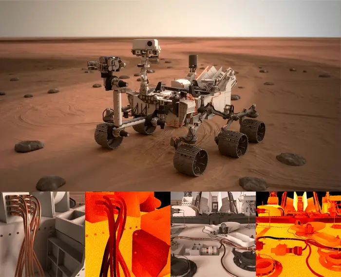 "Walkin Robin" describes a method that can predict temperature by borrowing the computer graphics principles Hollywood uses to light objects. As a test problem, the team looked at how different components on NASA's Mars rover might heat up while sitting under the Martian sun.