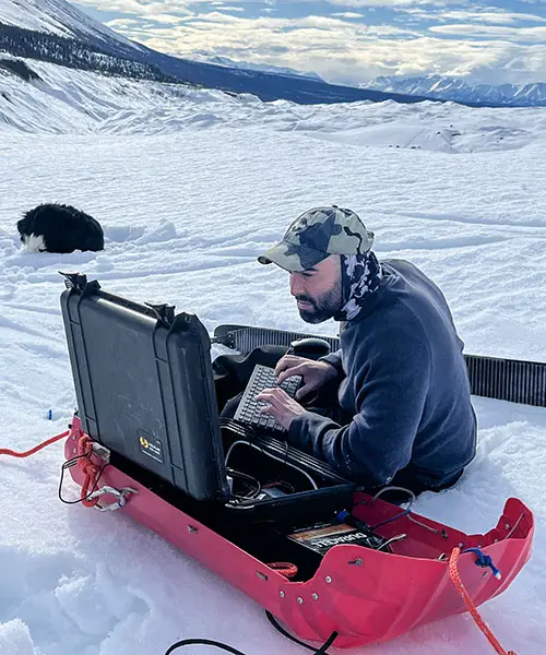 Tober during fieldwork in Alaska.