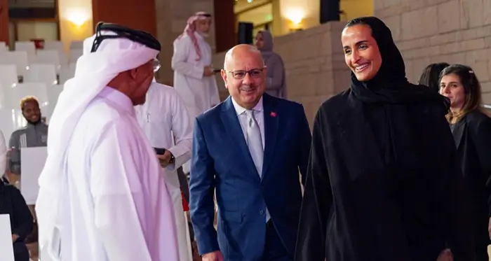 Her Excellency Sheikha Hind bint Hamad Al Thani at the CMU-Q 20th Anniversary Alumni Celebration.