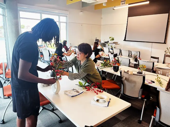 A CMU course teaches Ikebana is the Japanese art of arranging natural, seasonal materials to foster harmony and personal expression.