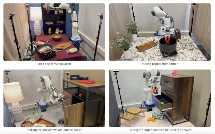 ManipGen can perform zero-shot manipulation in tight spaces and with clutter.