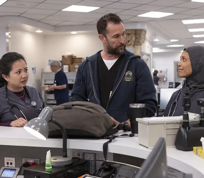 Kristin Villanueva, Noah Wyle and Amielynn Dumuk Abellera