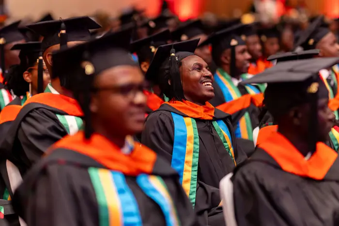 Students at the CMU-Africa graduation ceremony.