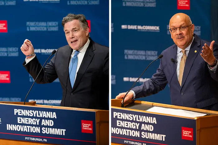 Left: David McCormick. Right: Farnam Jahanian.