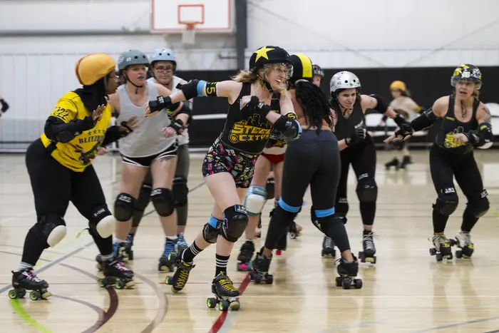 Jenna Boyles in a roller derby match. 