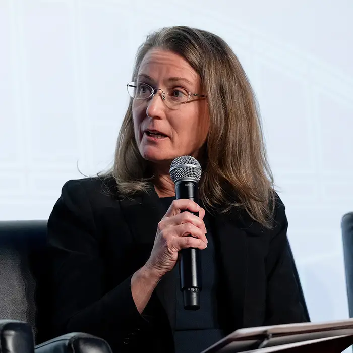 Theresa Mayer, CMU Vice President for Research, contributes to a global panel on sustainable innovation.