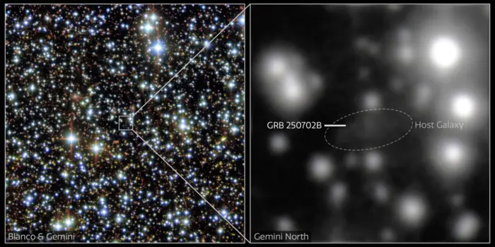 The star field around the host galaxy of GRB 250702B.