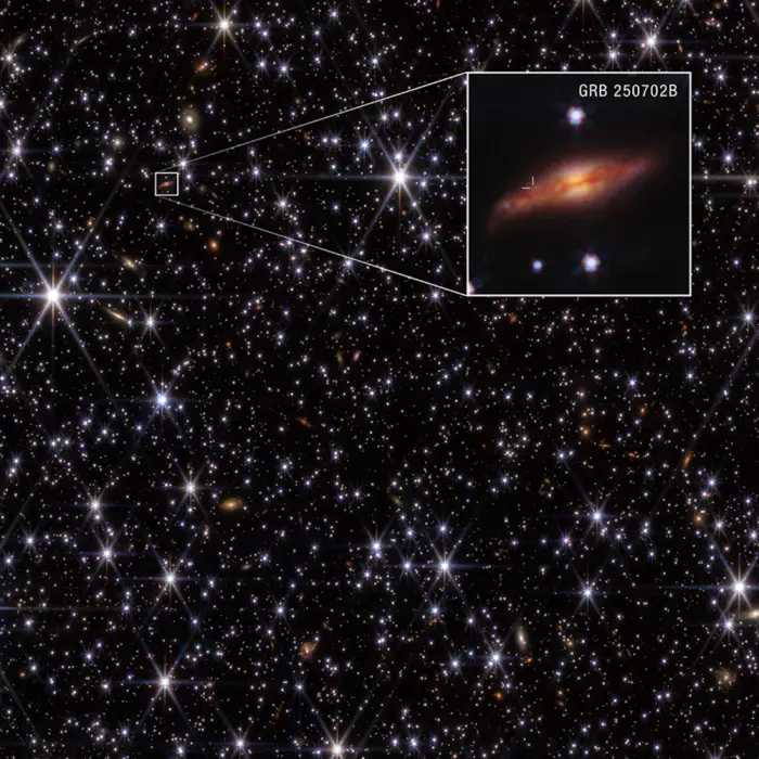 A view of GRB 250702B’s host galaxy