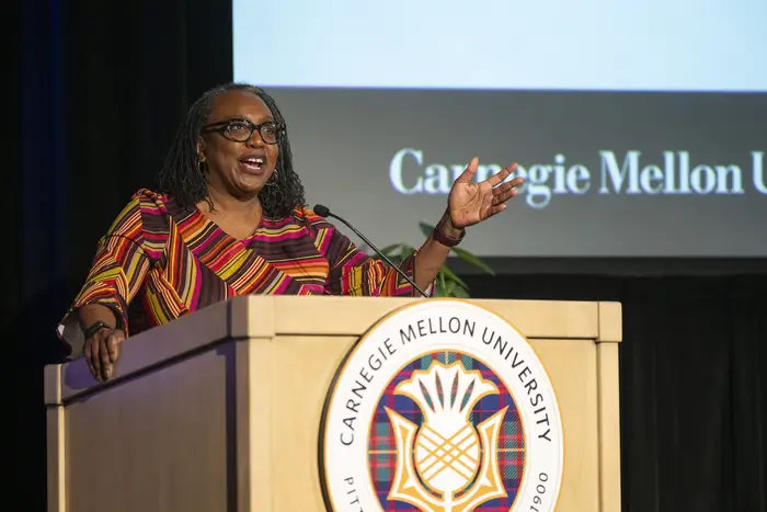 Alaine Allen speaks at the MLK Keynote Lecture.