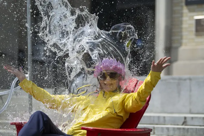 A dean gets doused. 