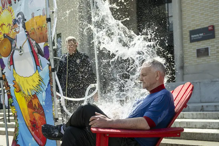 A dean gets doused.