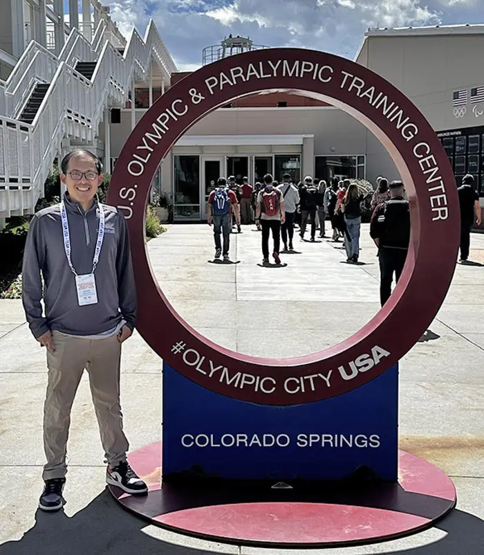 Nguyen at the U.S. Olympic and Paralympic Performance Innovation Summit in Colorado Springs 