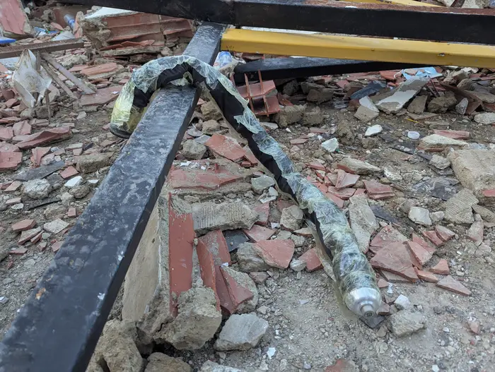 snake robot after exploring ruble