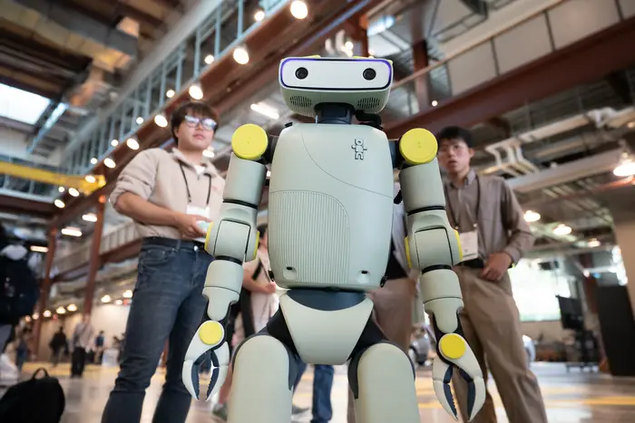 The Amazon Fauna Sprout, a compact robot that navigates space using technology from the lab of associate research professor Kris Kitani.