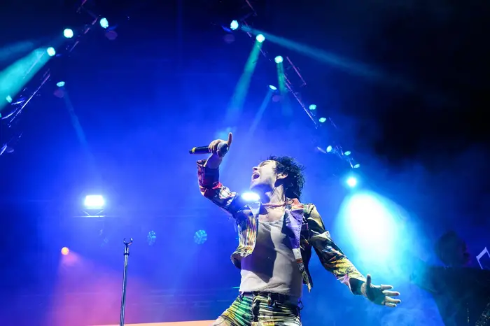 Male singer on stage