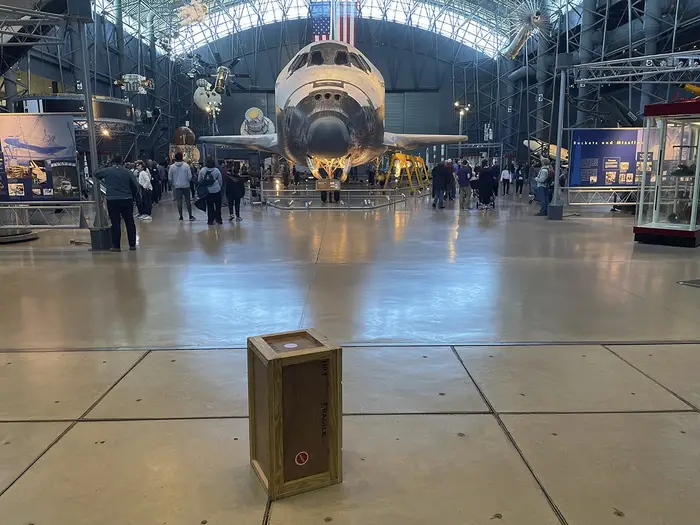 The MoonArk twin arrives at the Smithsonian