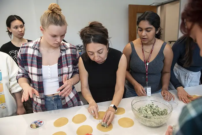 Chopping ingredients