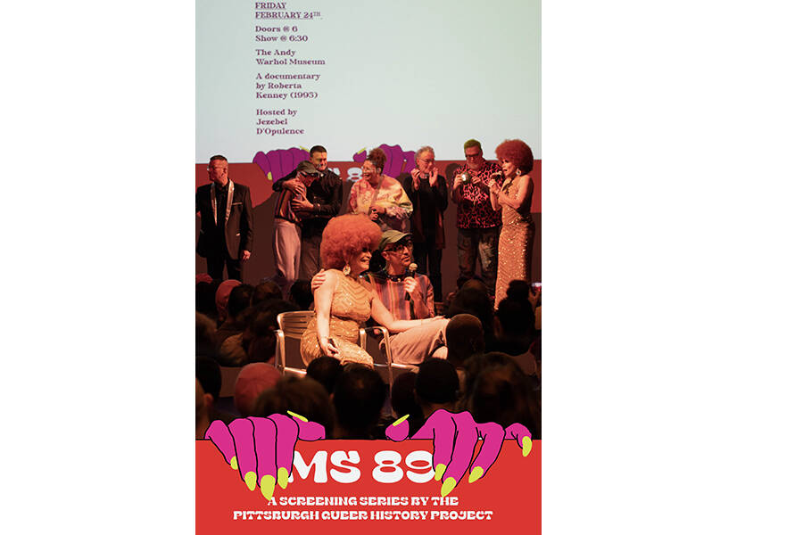 A poster for the Pittsburgh Queer History Project's MS '89 screening series.
