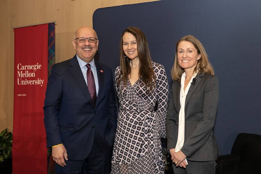 Farnam Jahanian, Jen Easterly and Theresa Mayer