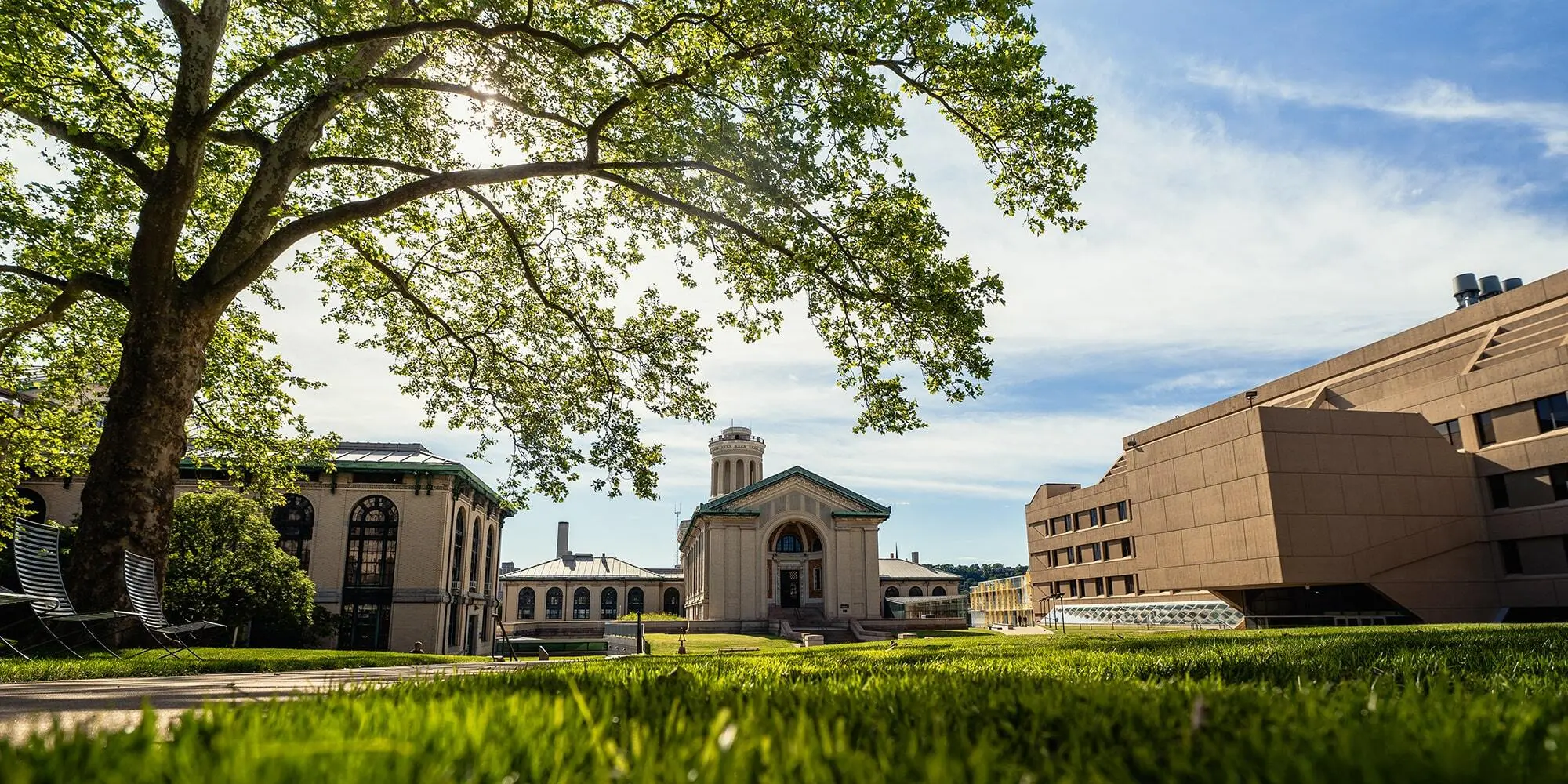 Looking at Hammerschlag Hall.