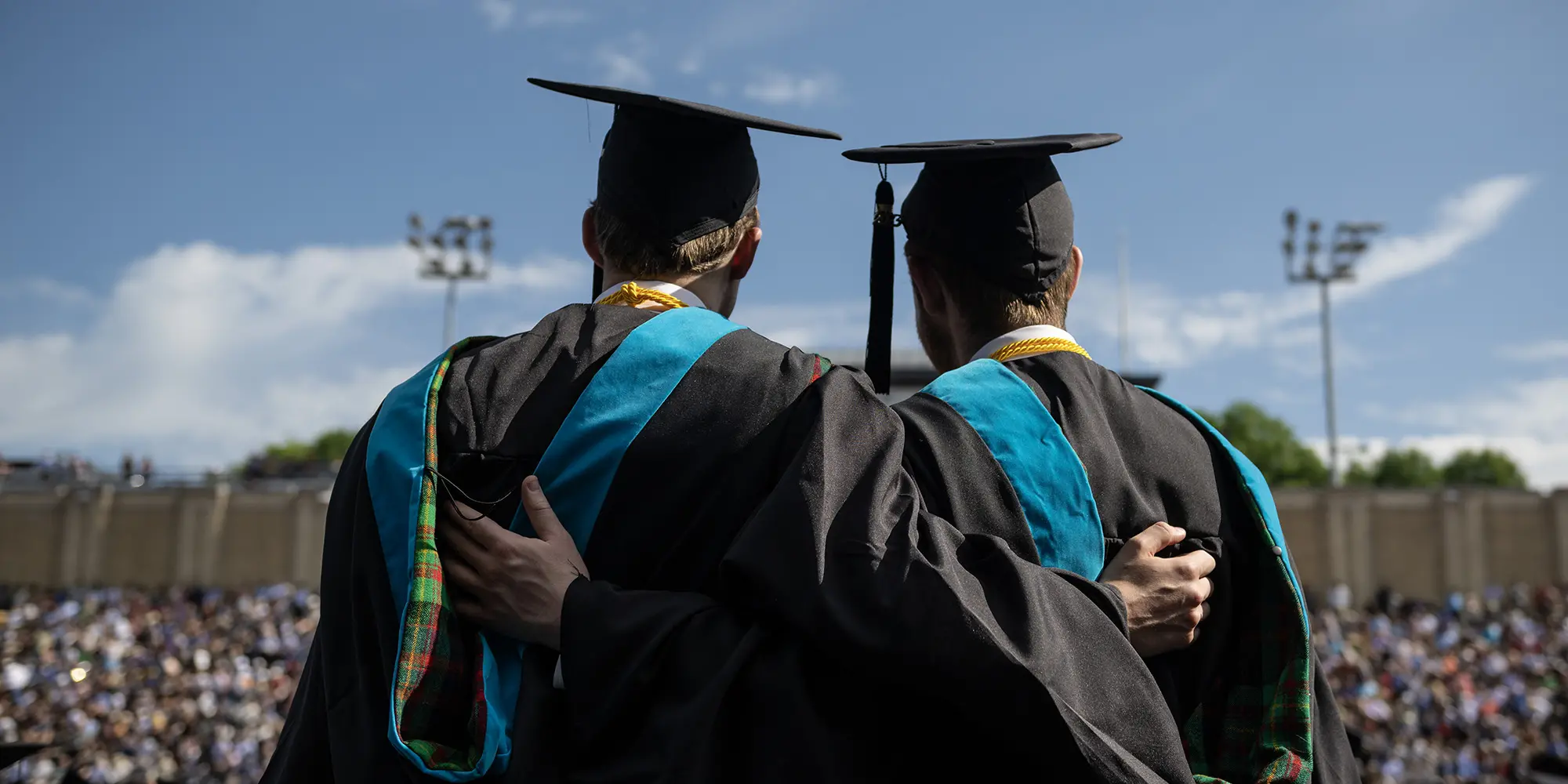 Graduating students at Commencement.