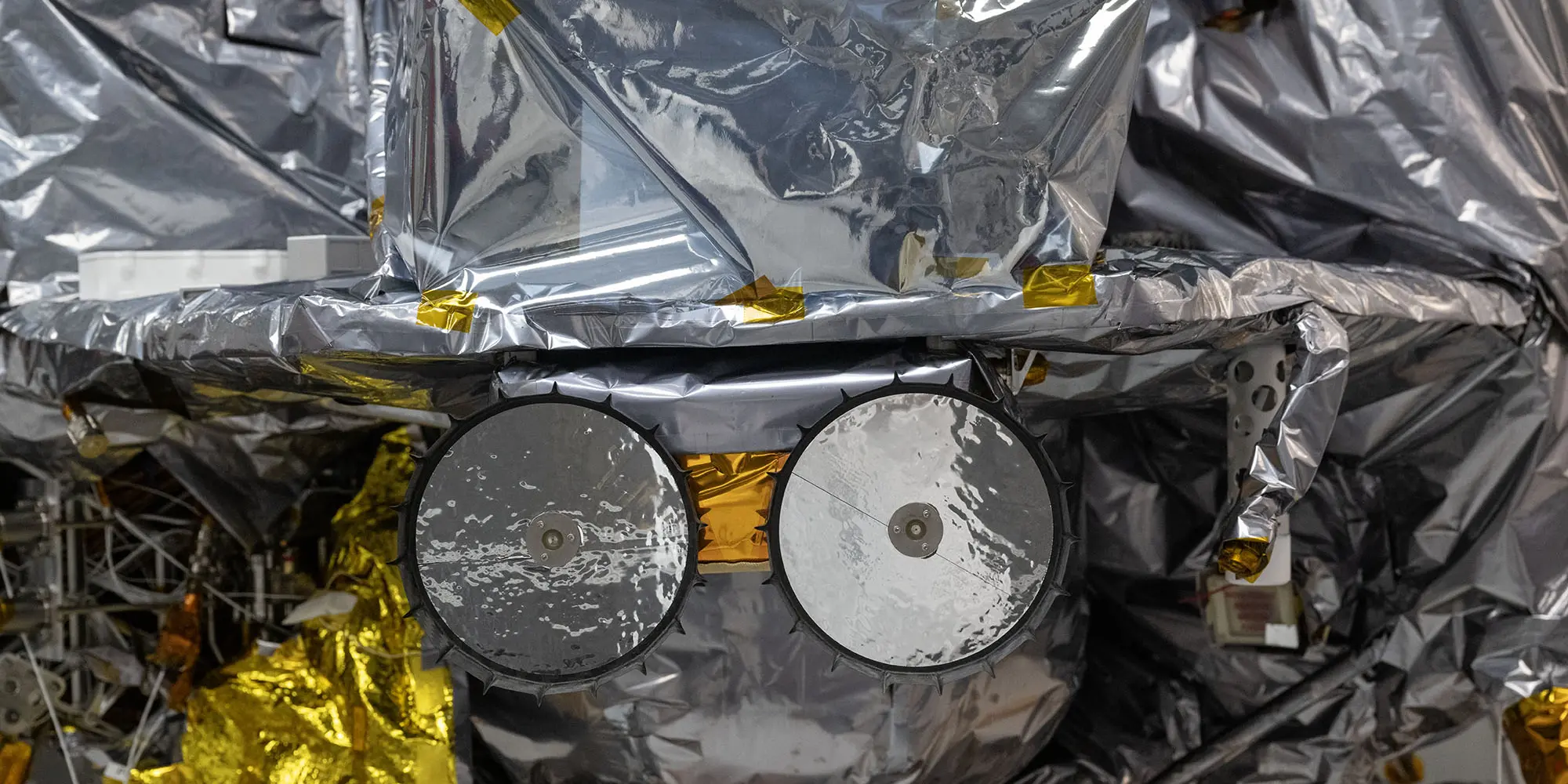 CMU’s Iris rover sits secured to the Peregrine Lunar Lander inside a clean room at Astrobotic’s headquarters in Pittsburgh.