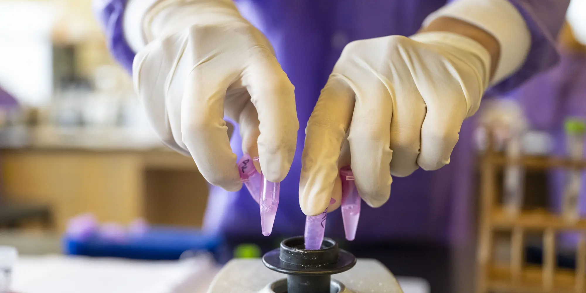 Student in a lab.