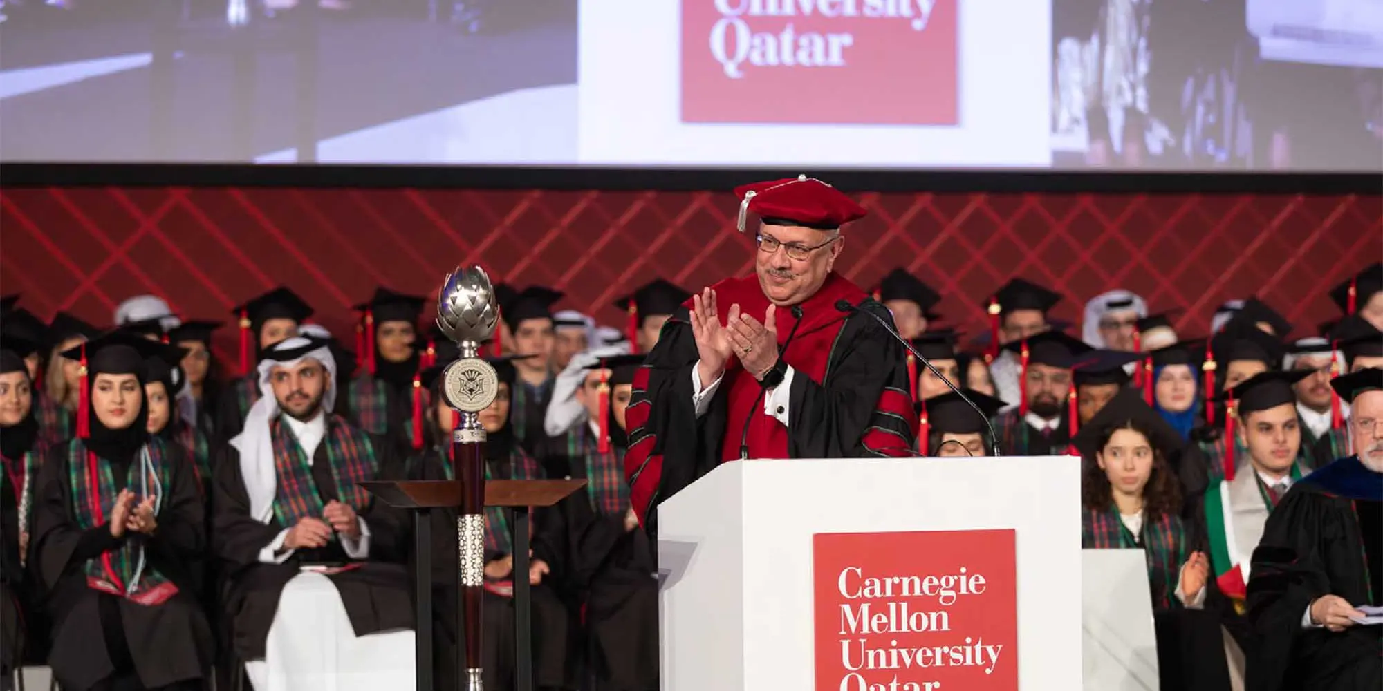 Farnam Jahanian speaks at CMU-Q Commencement.