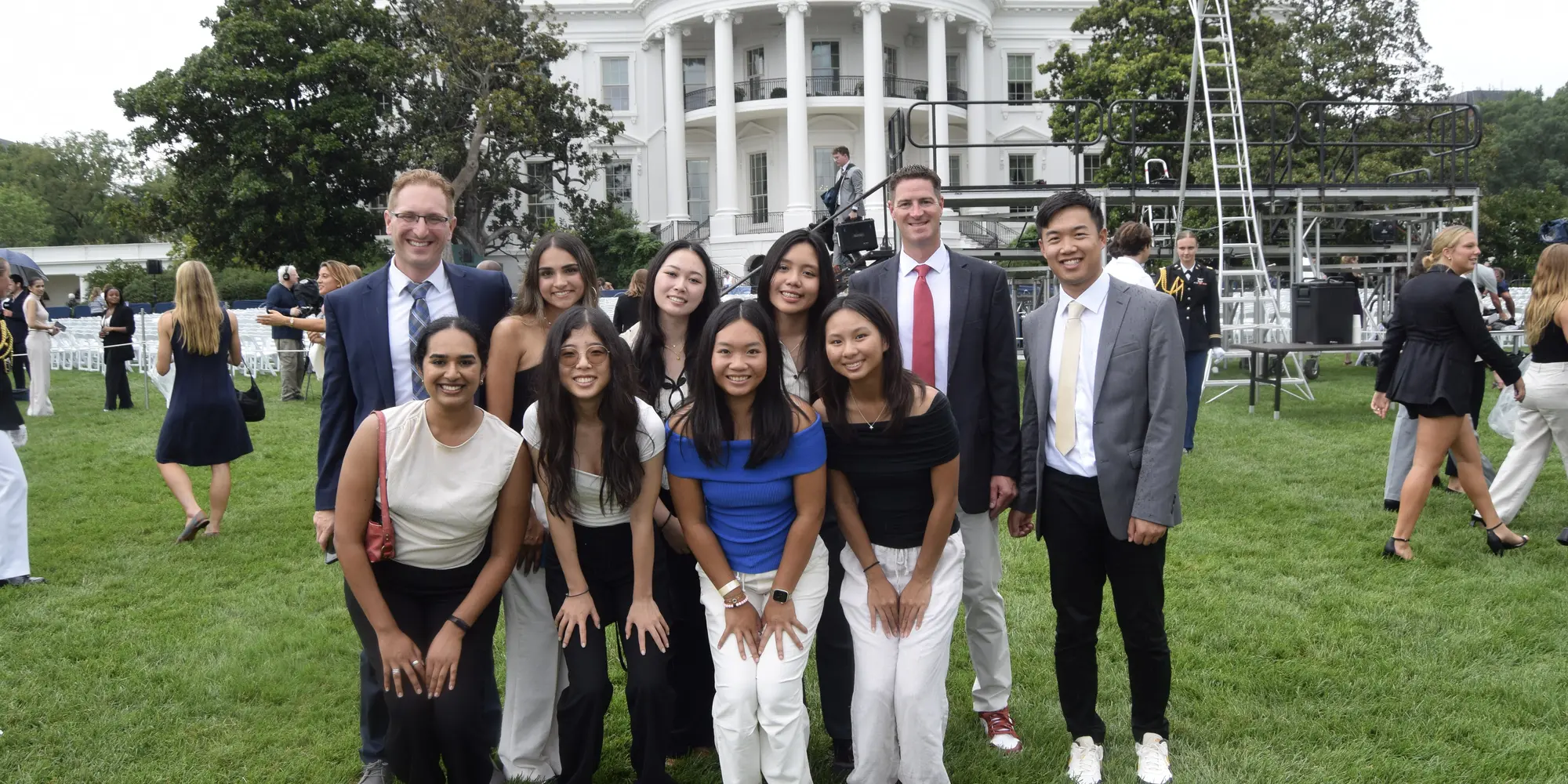 The CMU women's golf team at the White House.