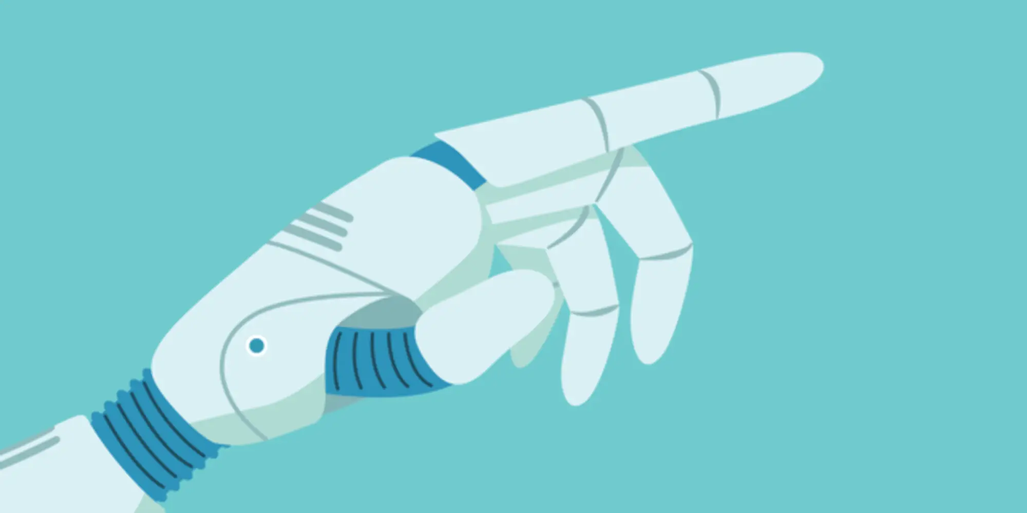 An illustration depicting a robotic hand.