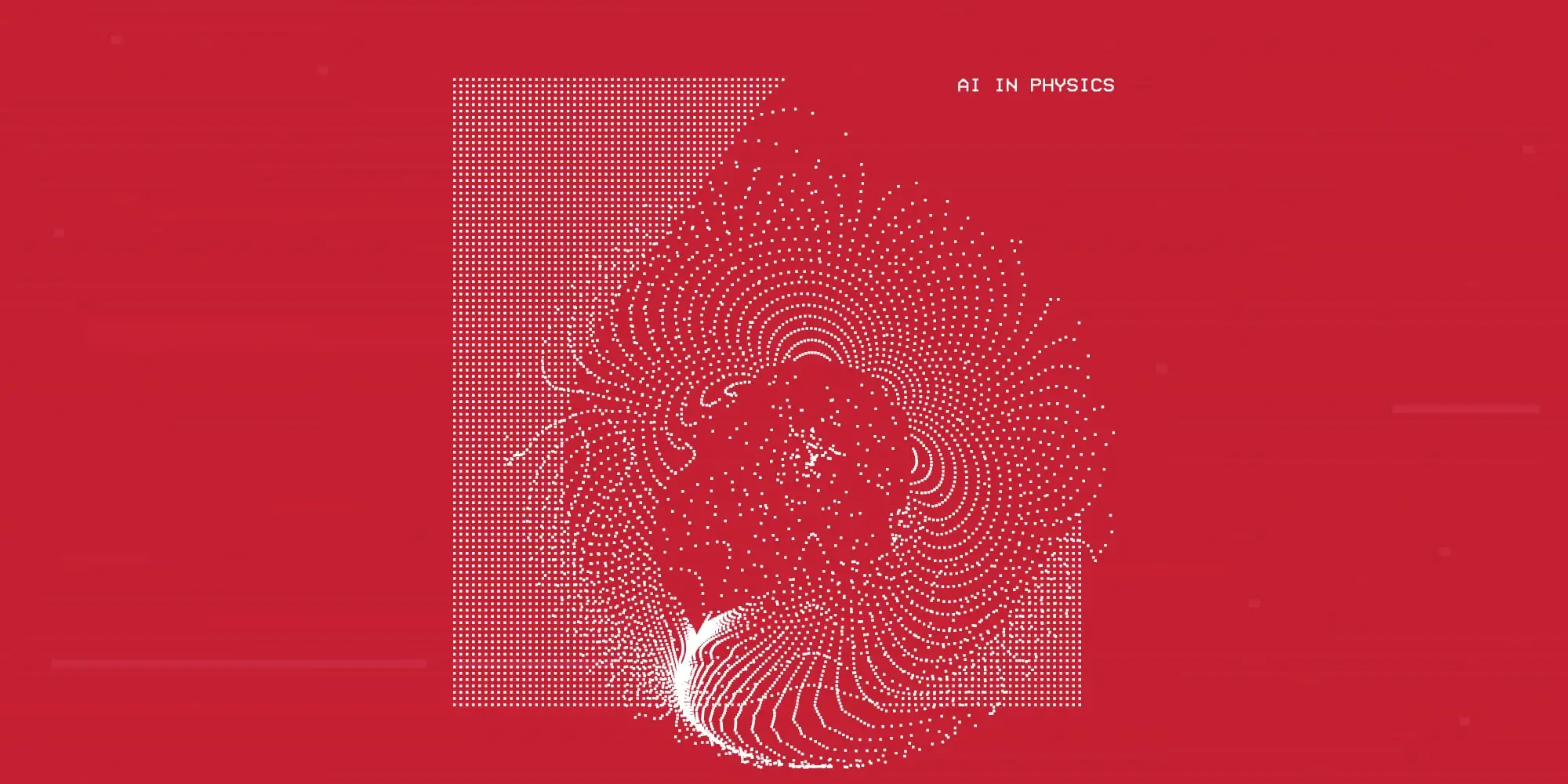 A red graf with the words "AI in Physics" toward the top.