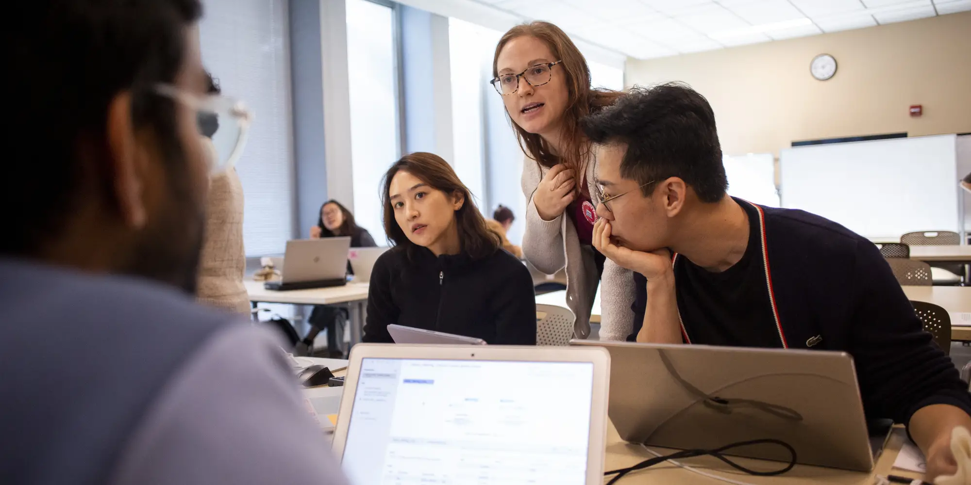 Students at work in a classroom at CMU.