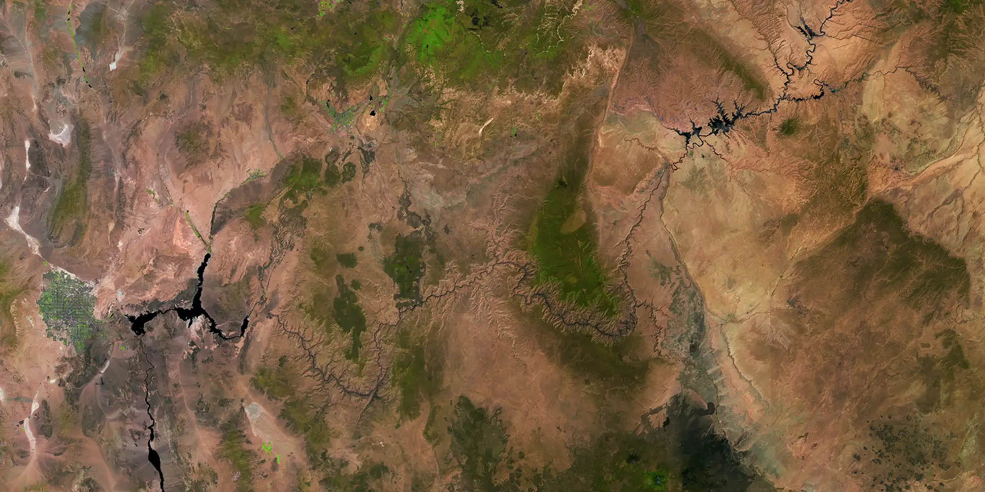 Satellite imagery of Las Vegas /Lake Mead / Grand Canyon area 