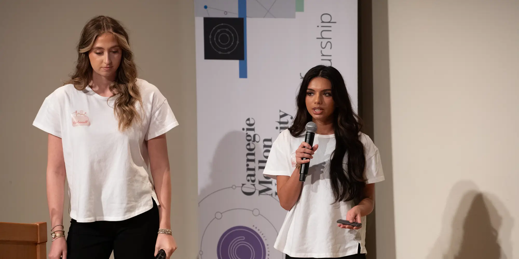 Students present in the final round of the McGinnis Venture Capital Competition, in Oakland, Tuesday, March 17, 2026
