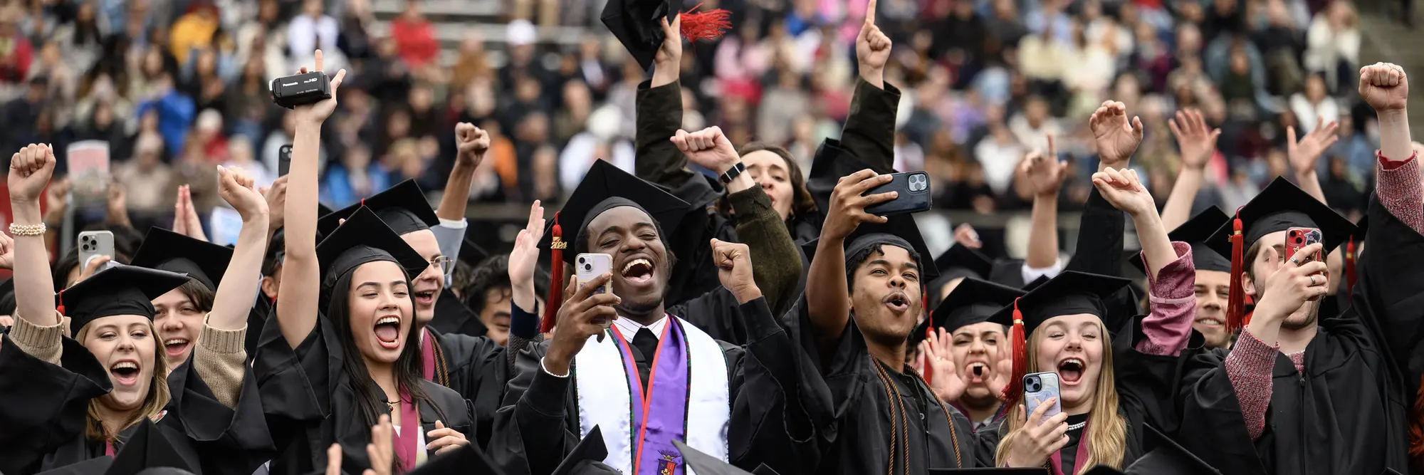 CMU graduates celebrate at Commencement.