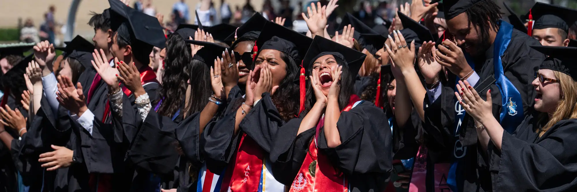 Students cheer at CMU Commencement