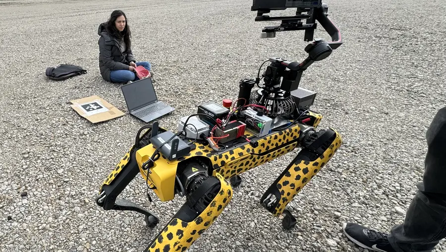 A ground robot used to perform medical assessment tasks.