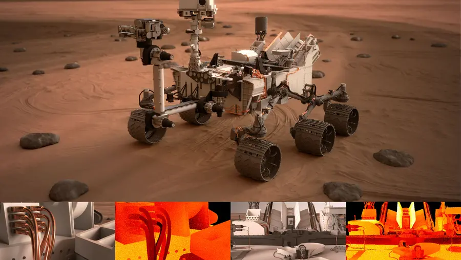 "Walkin Robin" describes a method that can predict temperature by borrowing the computer graphics principles Hollywood uses to light objects. As a test problem, the team looked at how different components on NASA's Mars rover might heat up while sitting under the Martian sun.