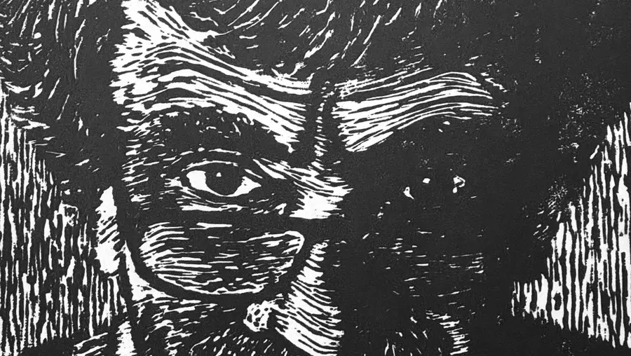 "Kurt Vonnegut" by Daniel Henninger, an artwork depicting the author. 