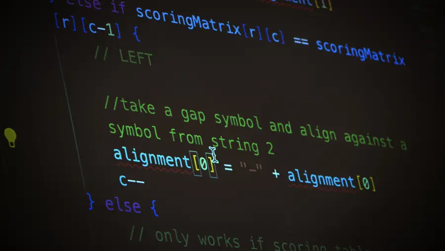 a black screen shows code