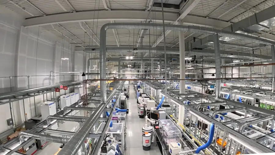 view of the biological and chemical innovation cloud lab from above